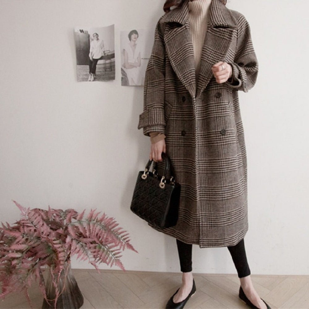 チェック柄ロングコート｜オフィスカジュアル レディース 通販【ミレジェネ】