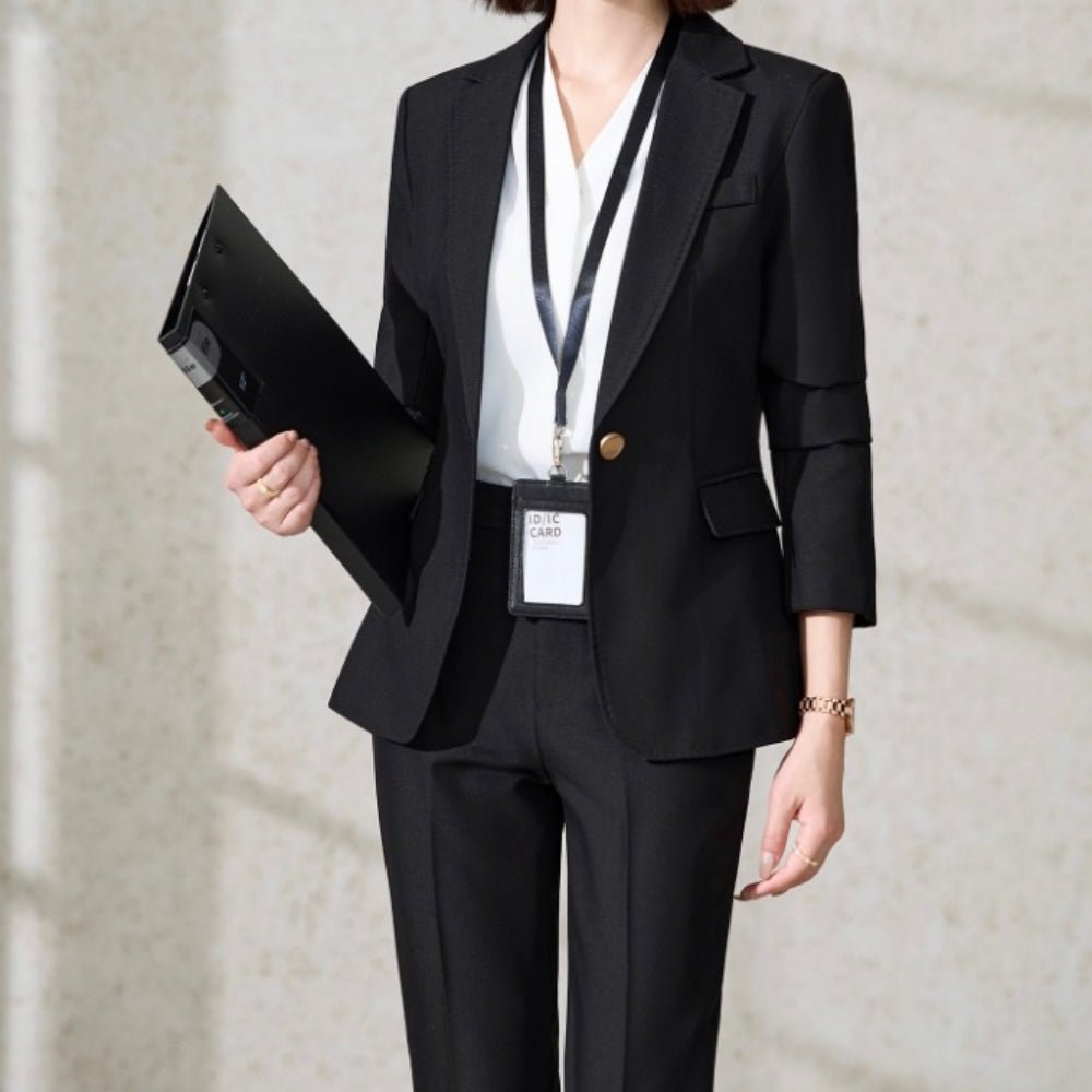 ストレートパンツ・ワンボタンジャケットセットアップ｜オフィスカジュアル レディース 通販【ミレジェネ】