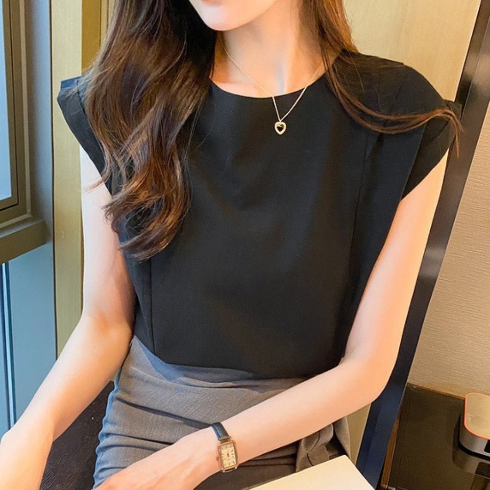 タック入り半袖トップス｜オフィスカジュアル レディース 通販【ミレジェネ】