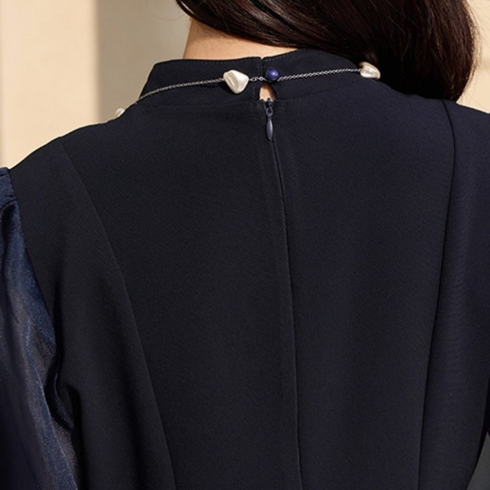 パフスリーブリボンセットアップ｜オフィスカジュアル レディース 通販【ミレジェネ】