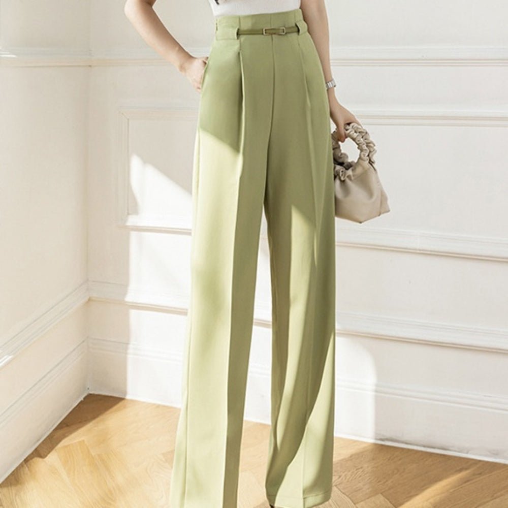 NOWOS ハイウエスト ベルトタックパンツ カジュアルパンツ S ウエストベルトタックパンツ｜オフィスカジュアル レディース 通販