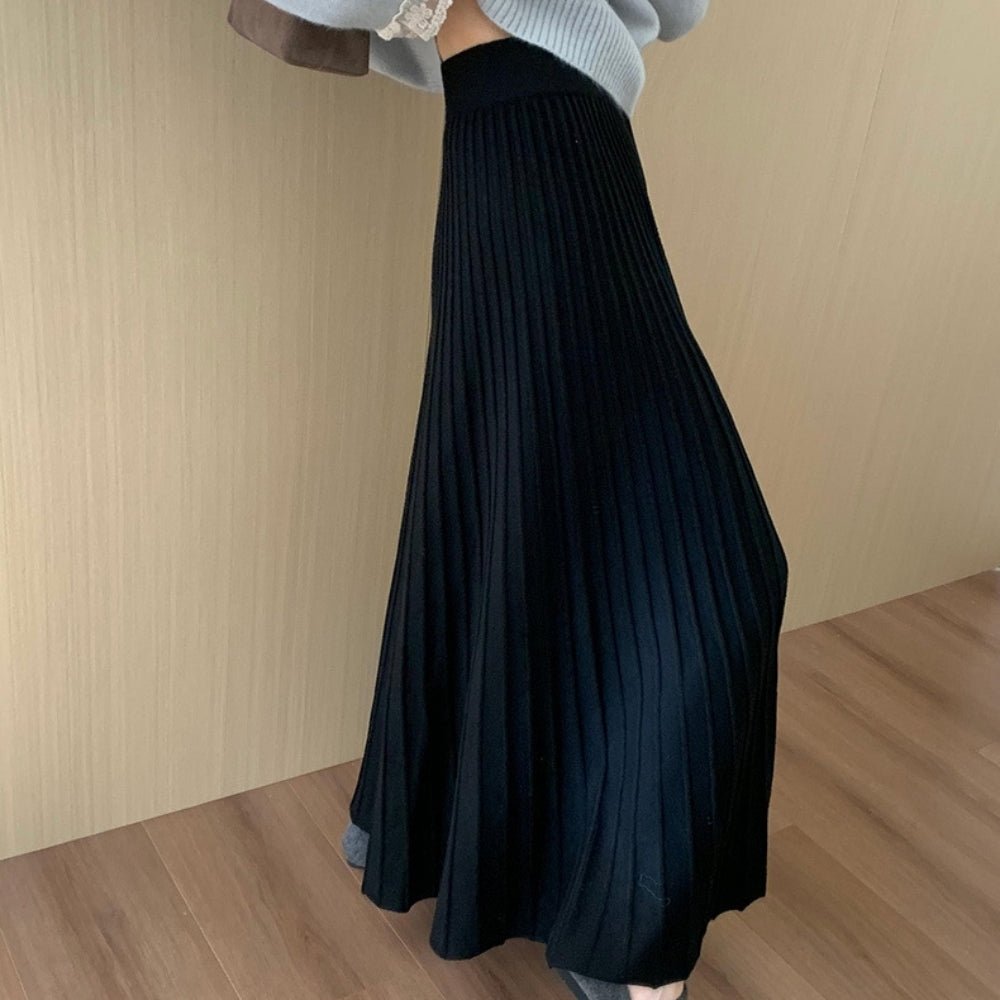 プリーツニットマキシスカート｜オフィスカジュアル レディース 通販【ミレジェネ】
