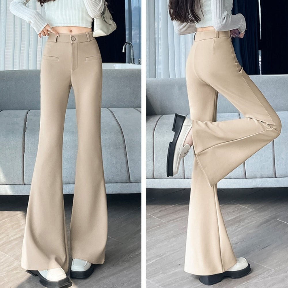 裾フレアストレッチパンツ｜オフィスカジュアル レディース 通販【ミレジェネ】