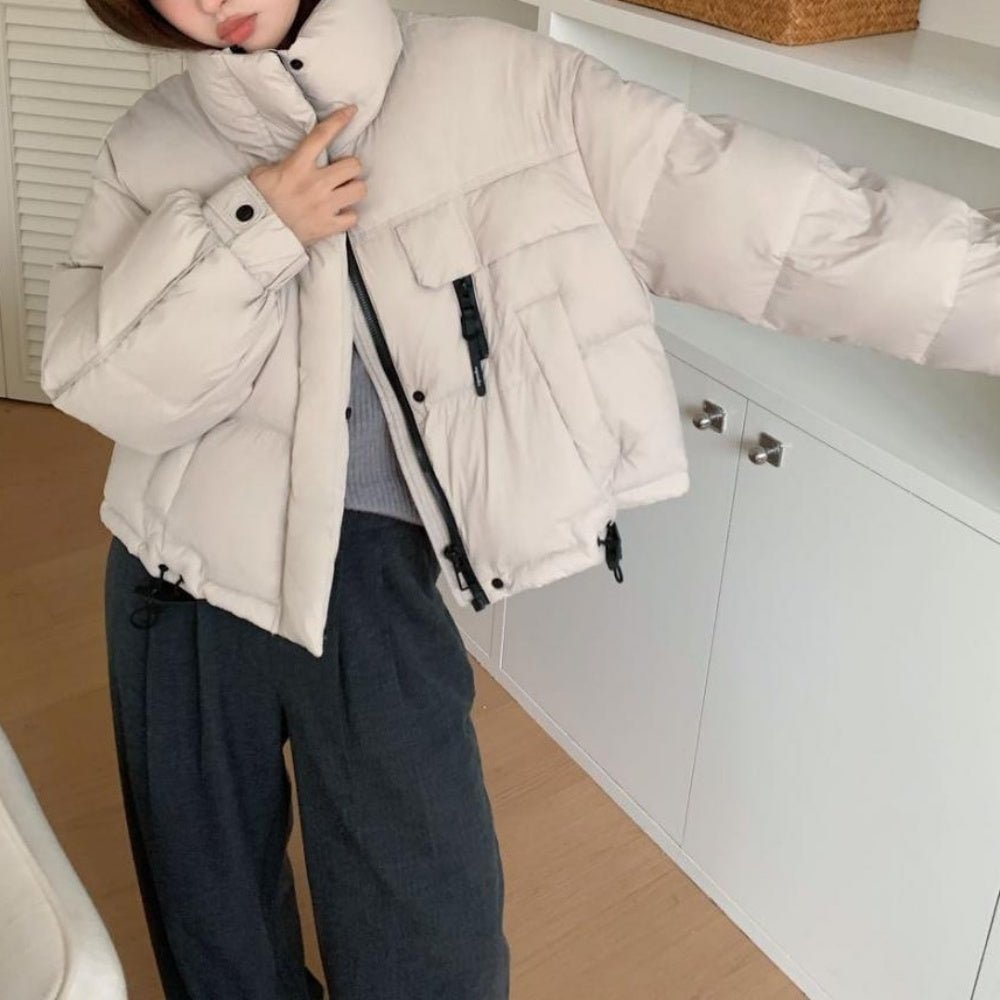 スタンドカラーショートダウンジャケット