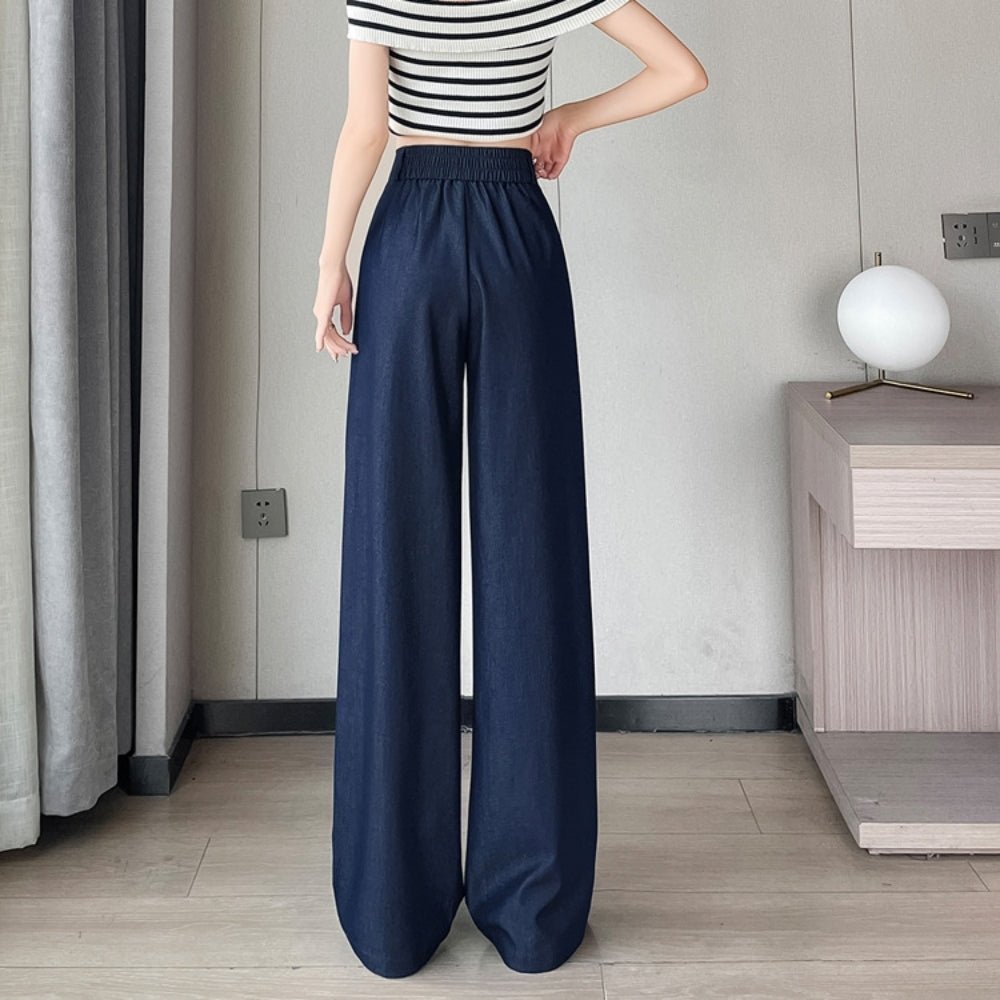 テンセルデニムストレートパンツ｜オフィスカジュアル レディース 通販【ミレジェネ】