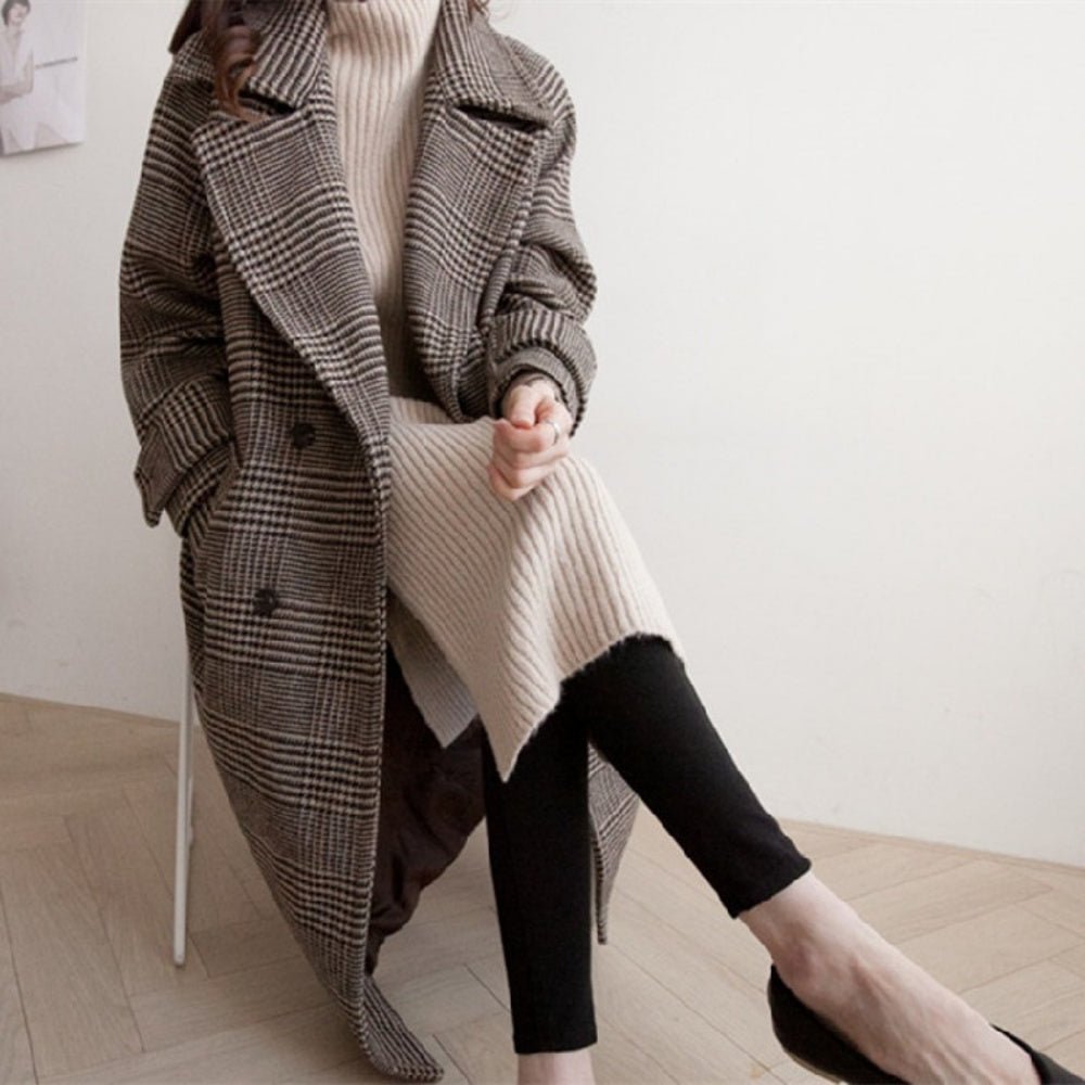 チェック柄ロングコート｜オフィスカジュアル レディース 通販【ミレジェネ】