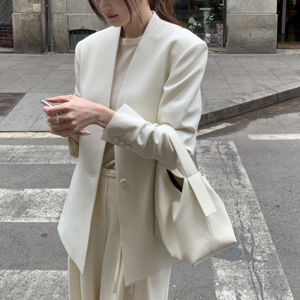 シンプルＶネックジャケット｜オフィスカジュアル レディース 通販【ミレジェネ】