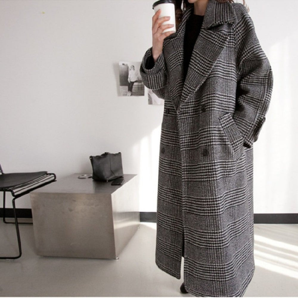 チェック柄ロングコート｜オフィスカジュアル レディース 通販【ミレジェネ】