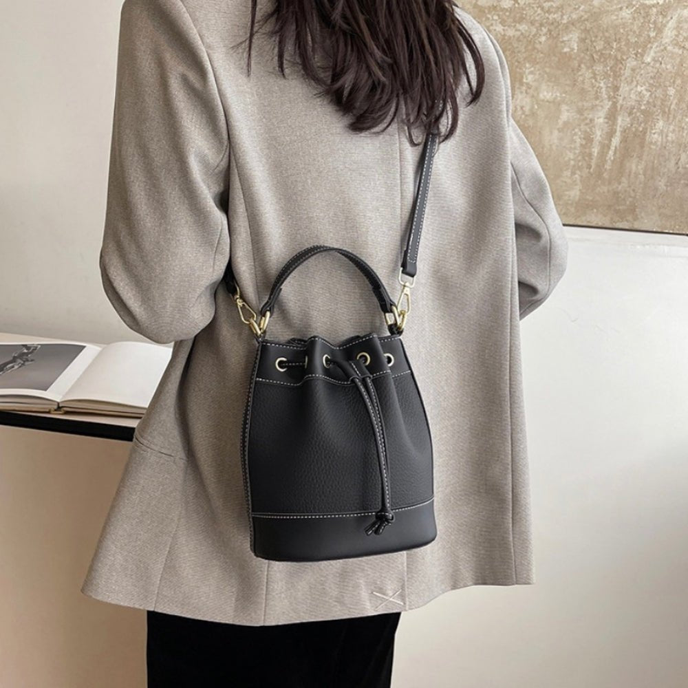 ハンドル付き丸底巾着バッグ｜オフィスカジュアル レディース 通販【ミレジェネ】