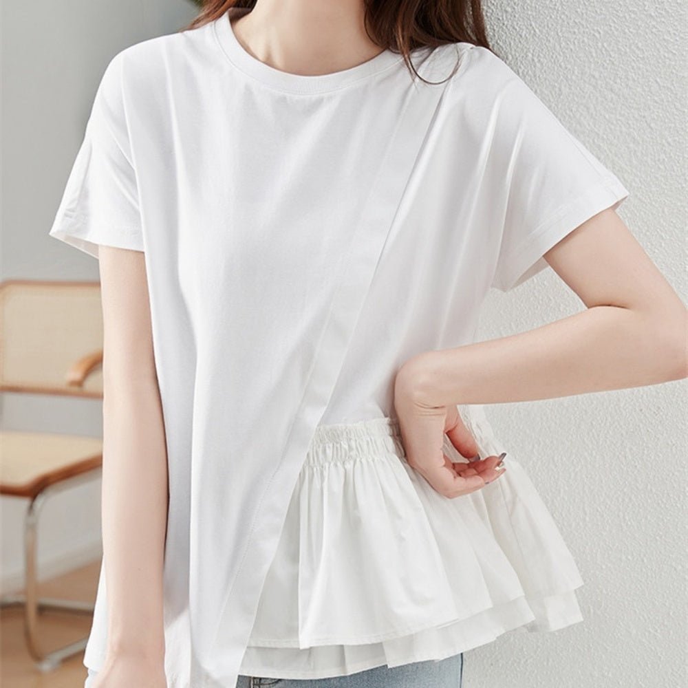 フリルデザイントップス｜オフィスカジュアル レディース 通販【ミレジェネ】