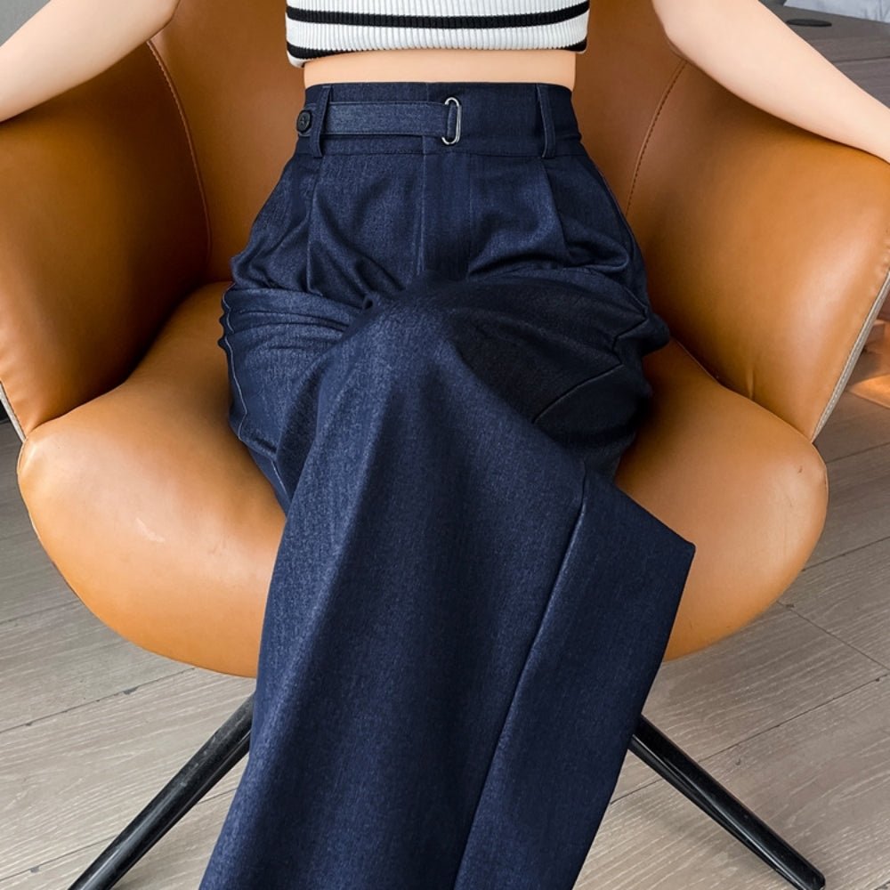 テンセルデニムストレートパンツ｜オフィスカジュアル レディース 通販【ミレジェネ】