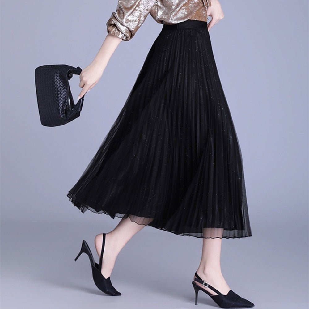 ミモレ丈シフォンプリーツスカート｜オフィスカジュアル レディース 通販【ミレジェネ】