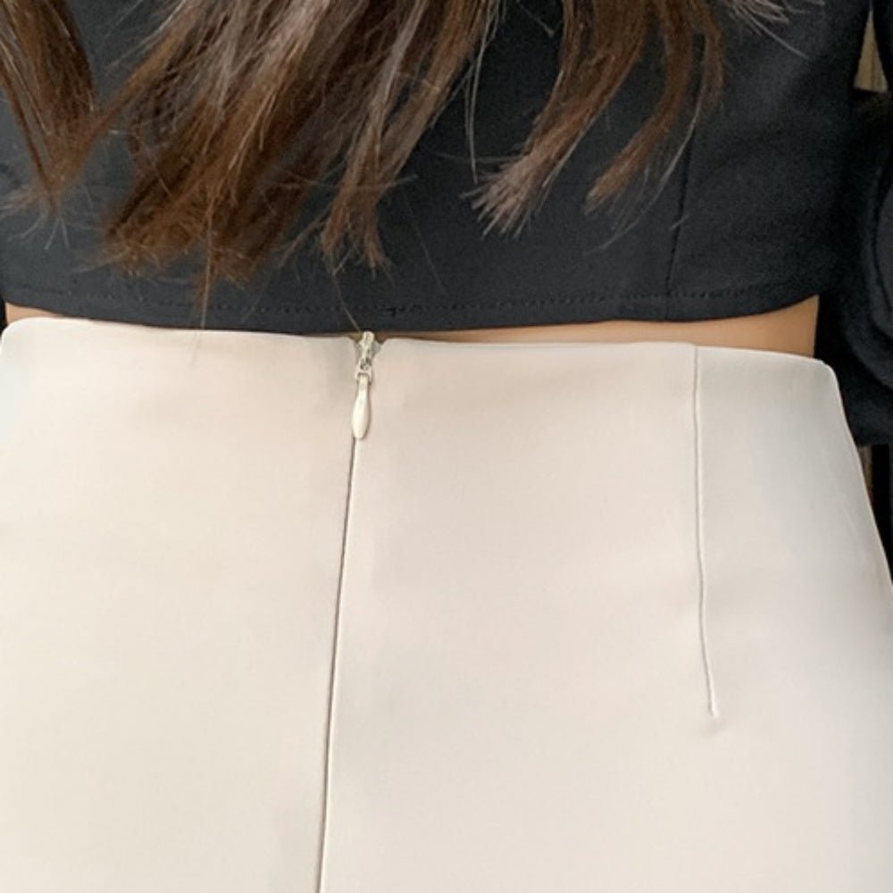 フロントアシメデザインフレアパンツ｜オフィスカジュアル レディース 通販【ミレジェネ】