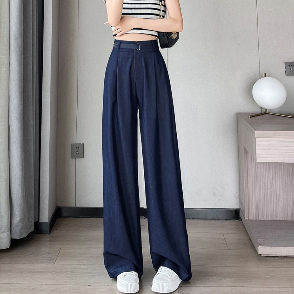 テンセルデニムストレートパンツ｜オフィスカジュアル レディース 通販【ミレジェネ】