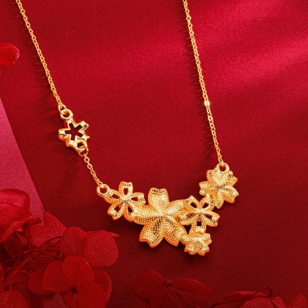 フラワーモチーフゴールドネックレス｜オフィスカジュアル レディース 通販【ミレジェネ】