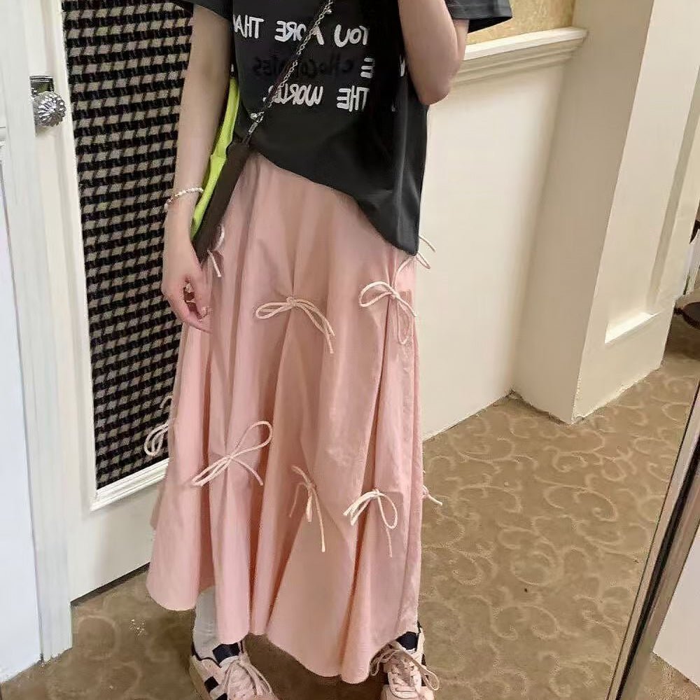 リボンギャザーフレアスカート｜オフィスカジュアル レディース 通販【ミレジェネ】