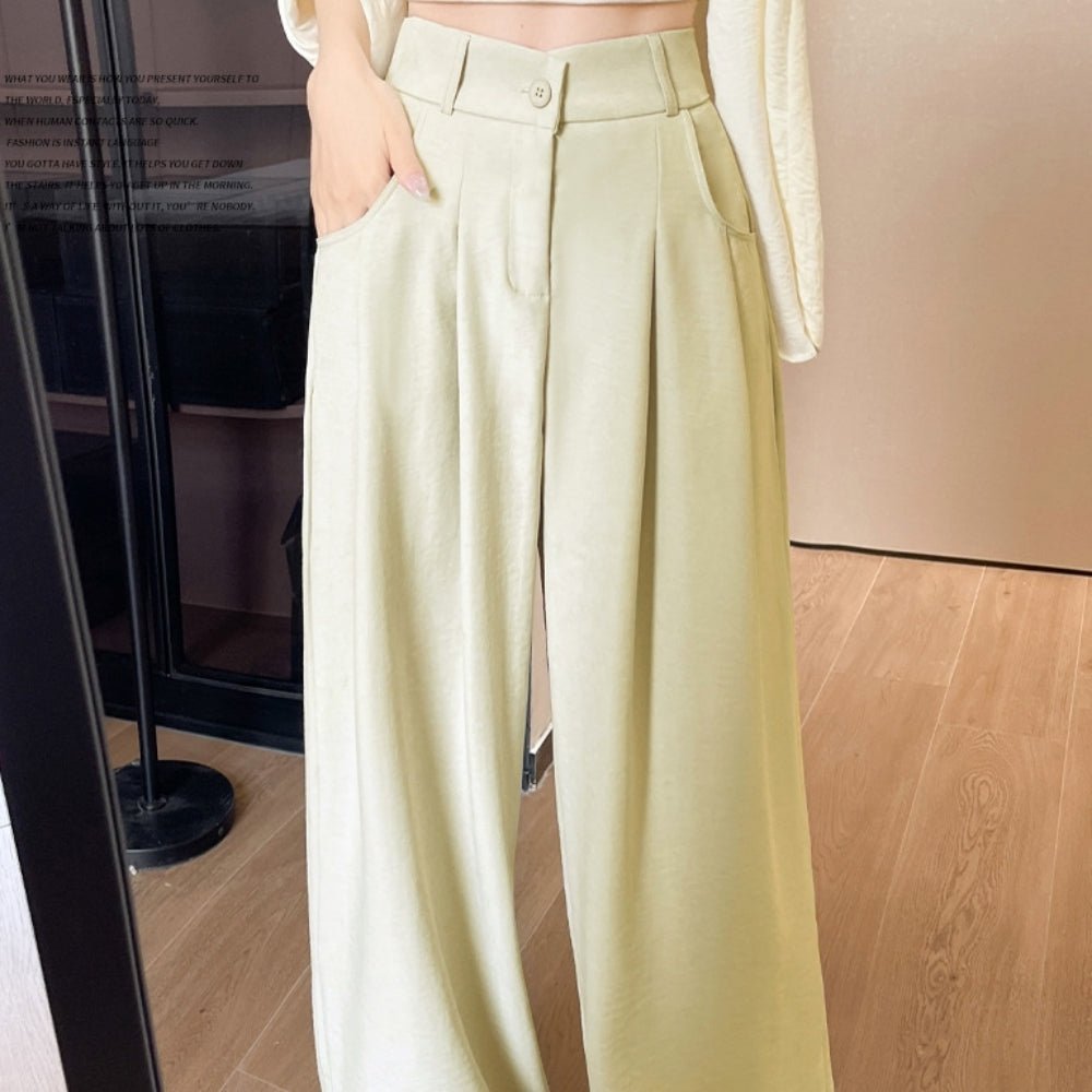 シャーベットカラーワイドパンツ｜オフィスカジュアル レディース 通販【ミレジェネ】