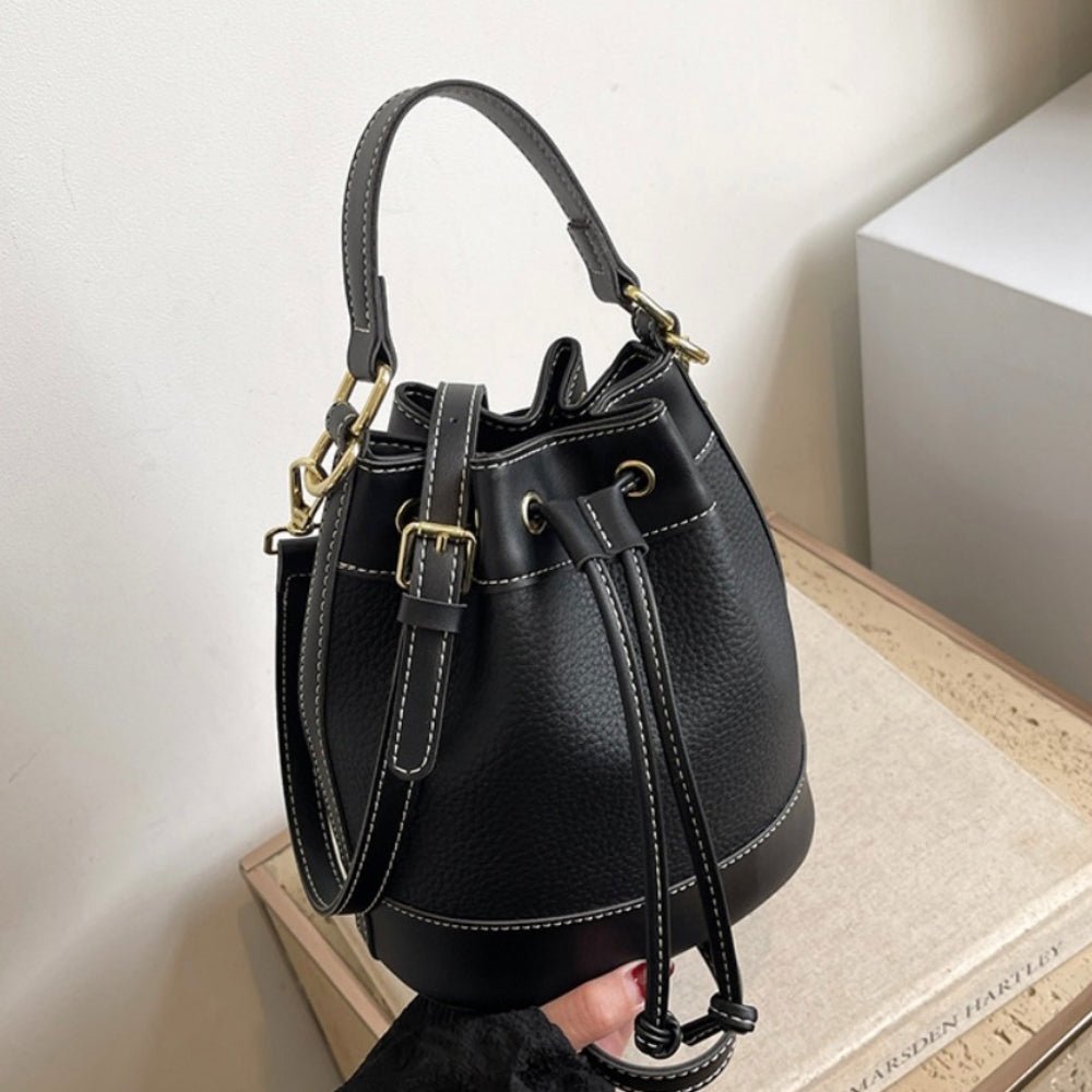 ハンドル付き丸底巾着バッグ｜オフィスカジュアル レディース 通販【ミレジェネ】