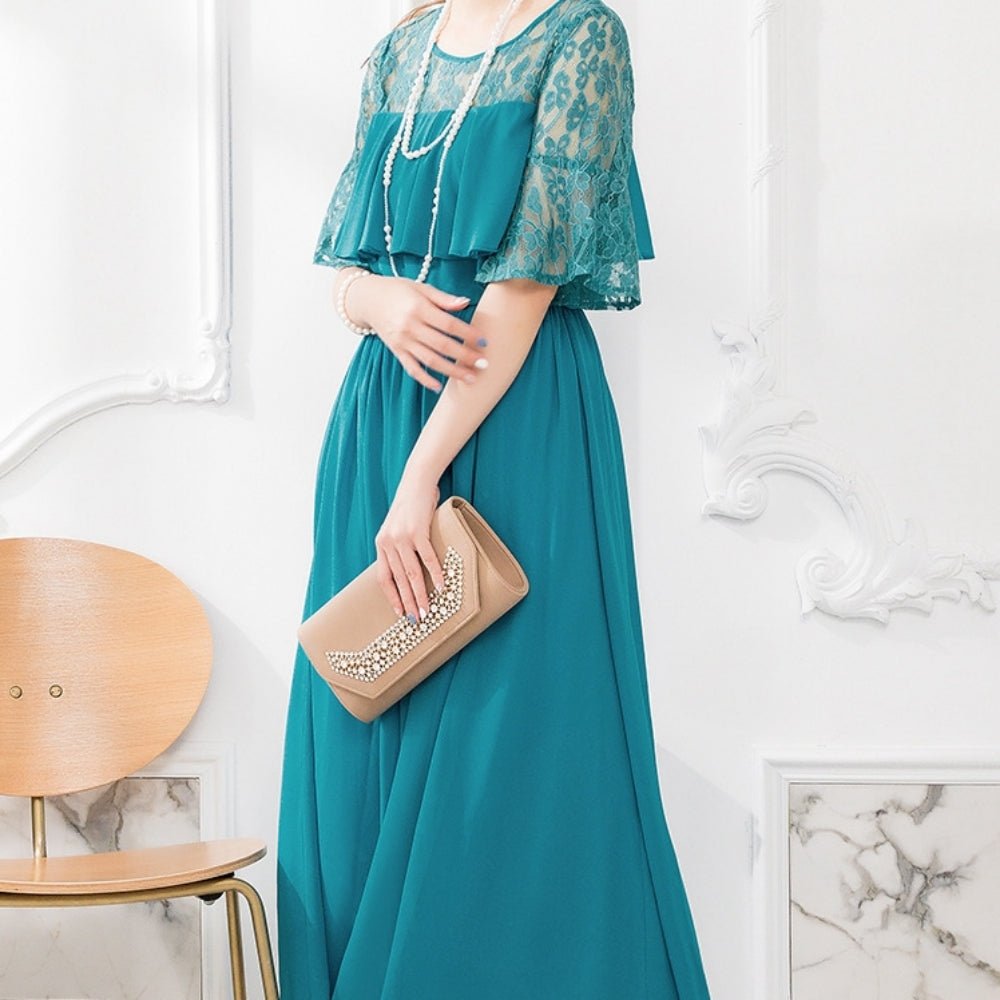 レース切り替えワンピース｜オフィスカジュアル レディース 通販【ミレジェネ】