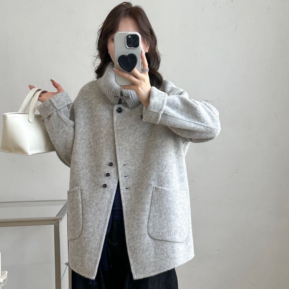 リブタートルショートコート｜オフィスカジュアル レディース 通販【ミレジェネ】