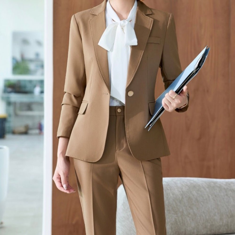 ストレートパンツ・ワンボタンジャケットセットアップ｜オフィスカジュアル レディース 通販【ミレジェネ】