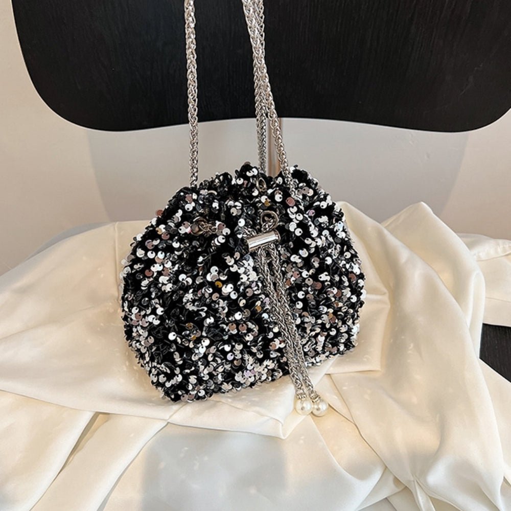 スパンコール巾着 ミニショルダーバッグ｜オフィスカジュアル レディース 通販【ミレジェネ】