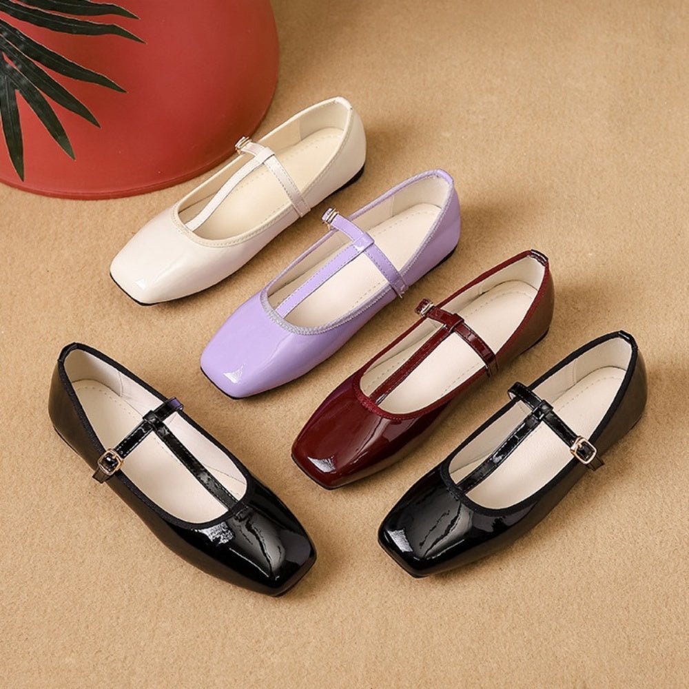 スクエアトゥTストラップパンプス｜オフィスカジュアル レディース