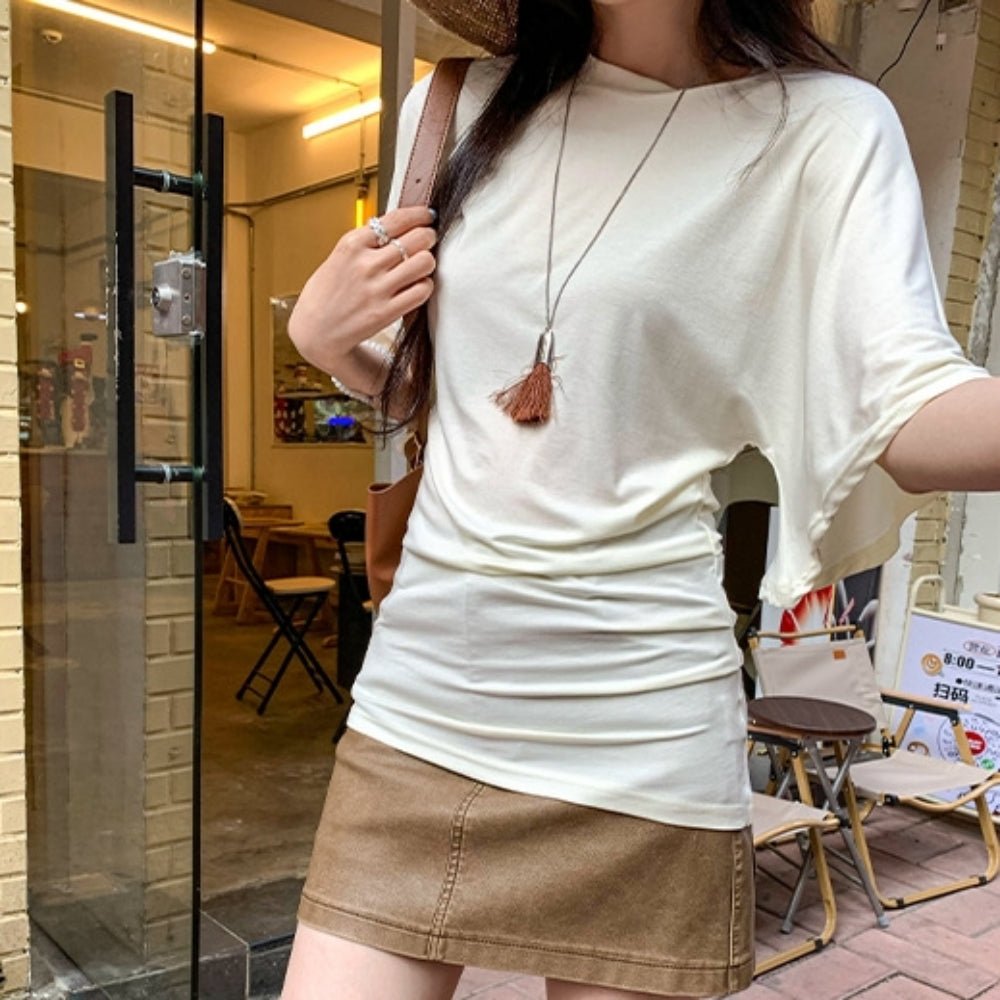 ウエストシェイプワイドスリーブTシャツ｜オフィスカジュアル レディース 通販【ミレジェネ】