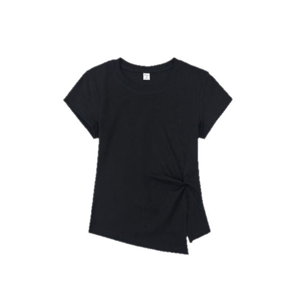 サイドねじりコットンTシャツ｜オフィスカジュアル レディース 通販【ミレジェネ】