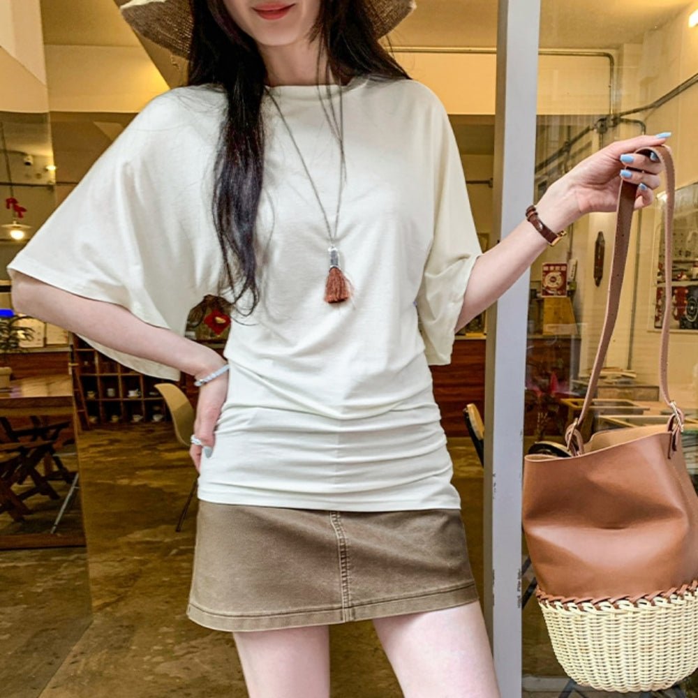 ウエストシェイプワイドスリーブTシャツ｜オフィスカジュアル レディース 通販【ミレジェネ】