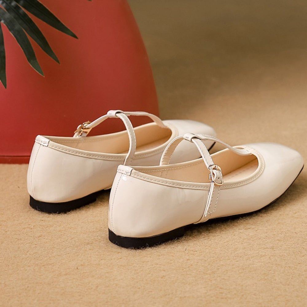 スクエアトゥTストラップパンプス｜オフィスカジュアル レディース