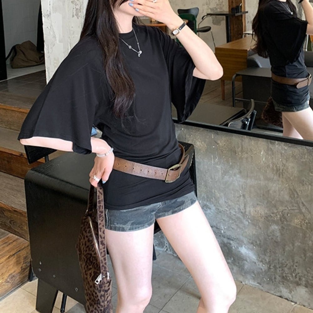 ウエストシェイプワイドスリーブTシャツ｜オフィスカジュアル レディース 通販【ミレジェネ】