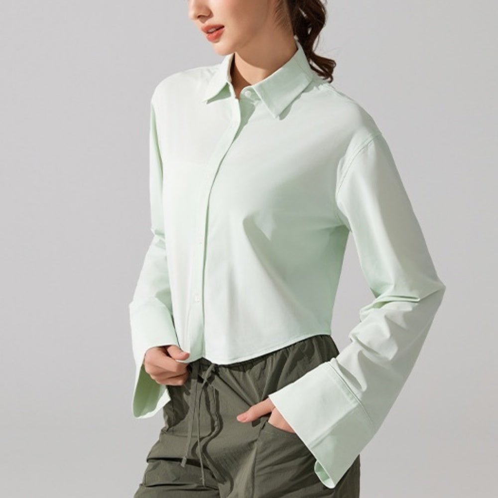 UVカットアクティブシャツブラウス｜オフィスカジュアル レディース 通販【ミレジェネ】
