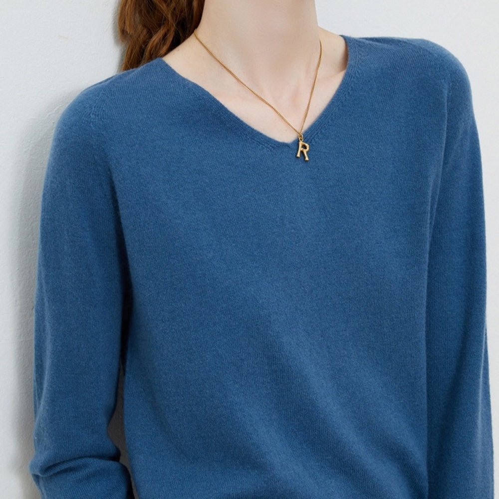 Vネックウールトップス｜オフィスカジュアル レディース 通販【ミレジェネ】