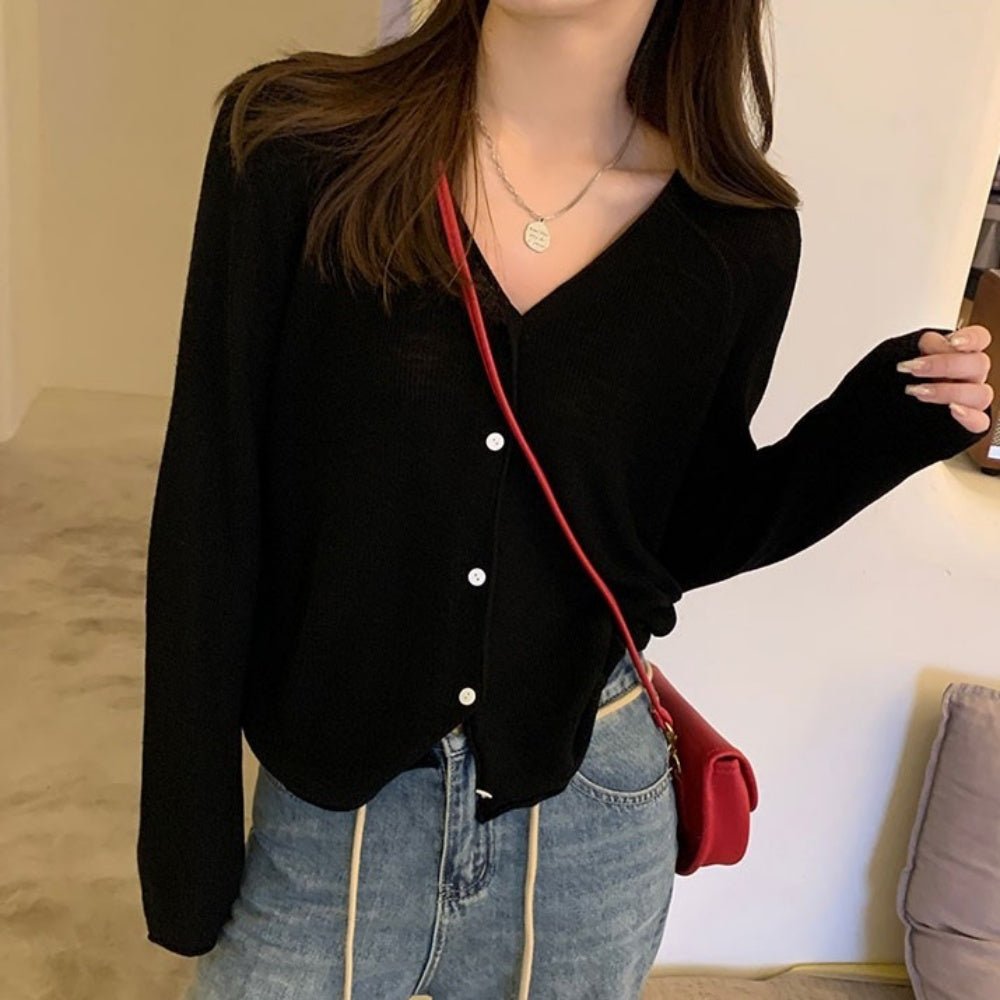 ky72【超美品】LEONARDFASHION Vネックサマーカーディガン LL Vネックサマーニットカーディガン トップス カーディガン[品番