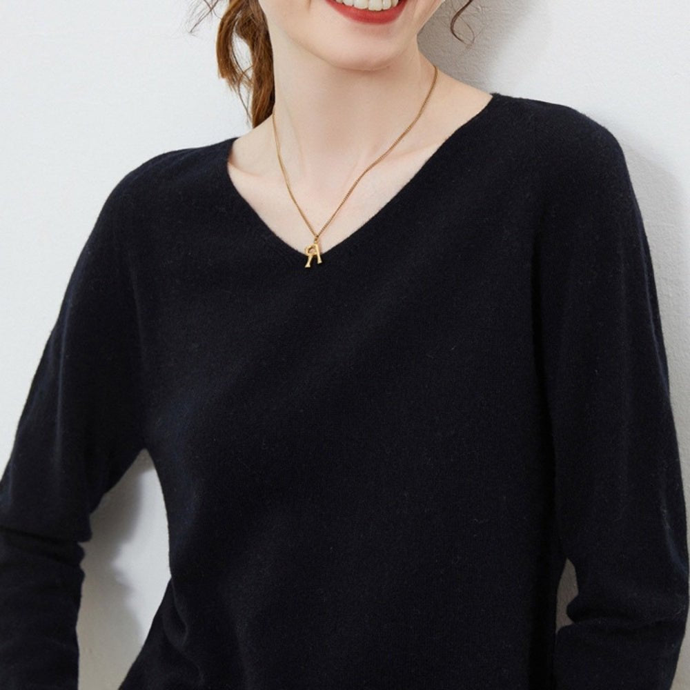 Vネックウールトップス｜オフィスカジュアル レディース 通販【ミレジェネ】