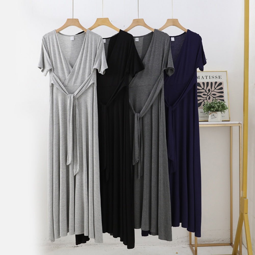 Vネックウエストリボンワンピース｜オフィスカジュアル レディース 通販【ミレジェネ】