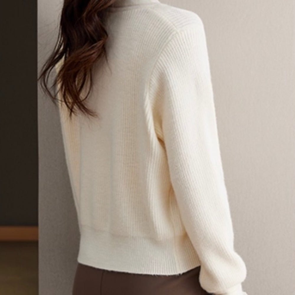 フリンジVネックニット｜オフィスカジュアル レディース 通販【ミレジェネ】