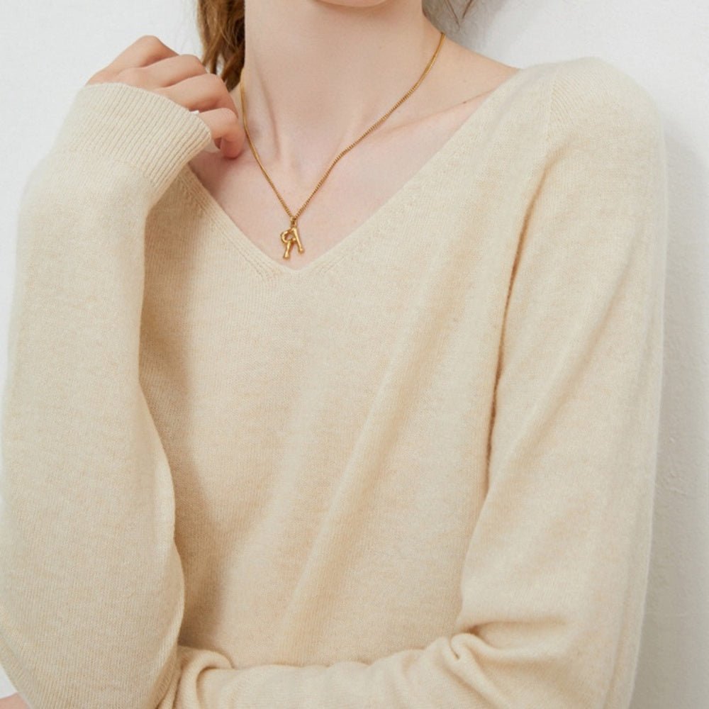 Vネックウールトップス｜オフィスカジュアル レディース 通販【ミレジェネ】