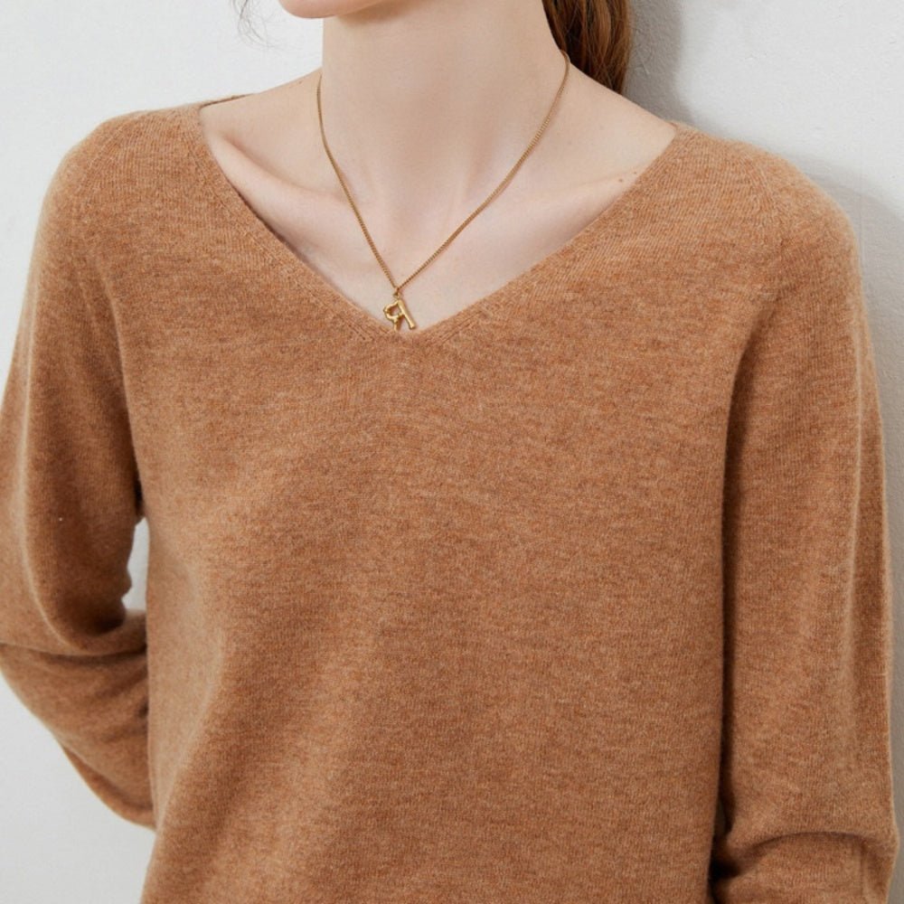 Vネックウールトップス｜オフィスカジュアル レディース 通販【ミレジェネ】