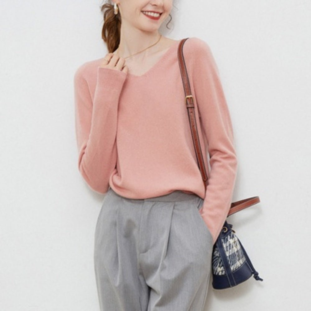 ◆theory luxe 24AW 【未使用】Vネックトップス 3,5万 秋準備 Vネックウールトップス