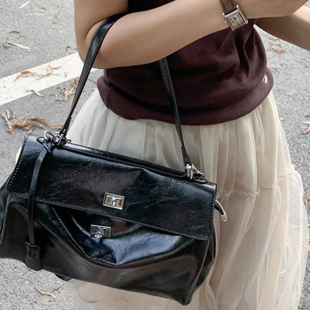 Wターンロックフラップバッグ｜オフィスカジュアル レディース 通販【ミレジェネ】