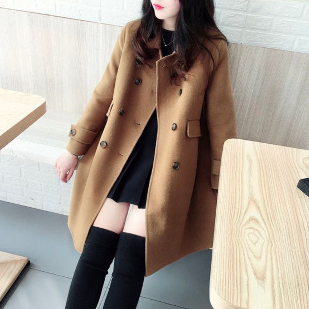 Wボタンウールコート｜オフィスカジュアル レディース 通販【ミレジェネ】