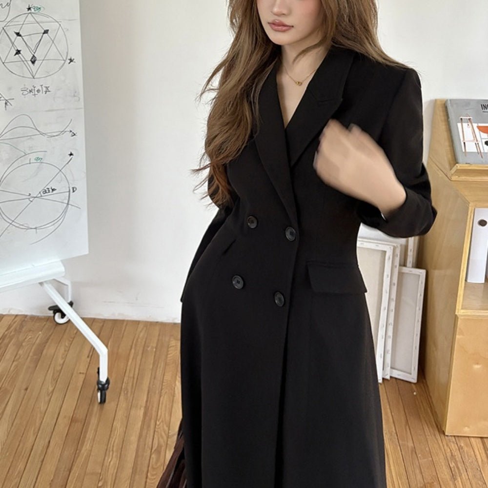 Wボタンロングコート｜オフィスカジュアル レディース 通販【ミレジェネ】