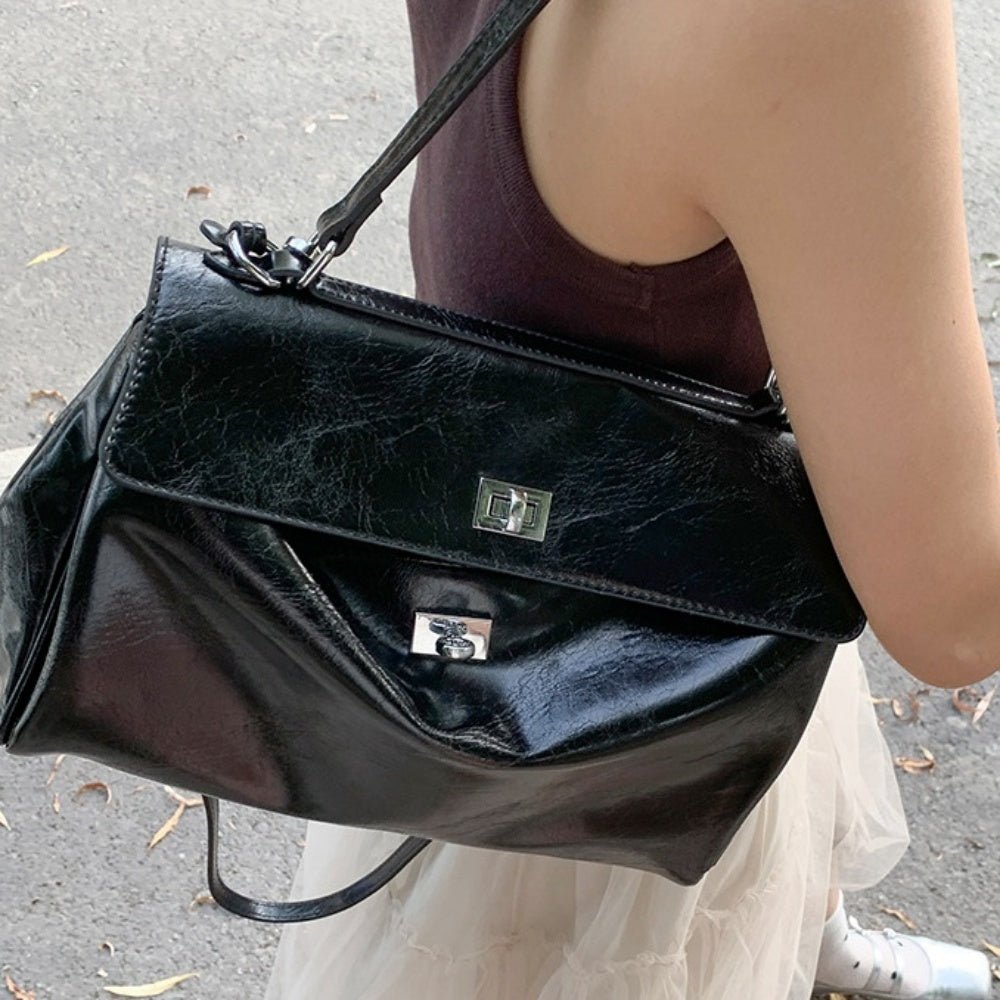 Wターンロックフラップバッグ｜オフィスカジュアル レディース 通販【ミレジェネ】