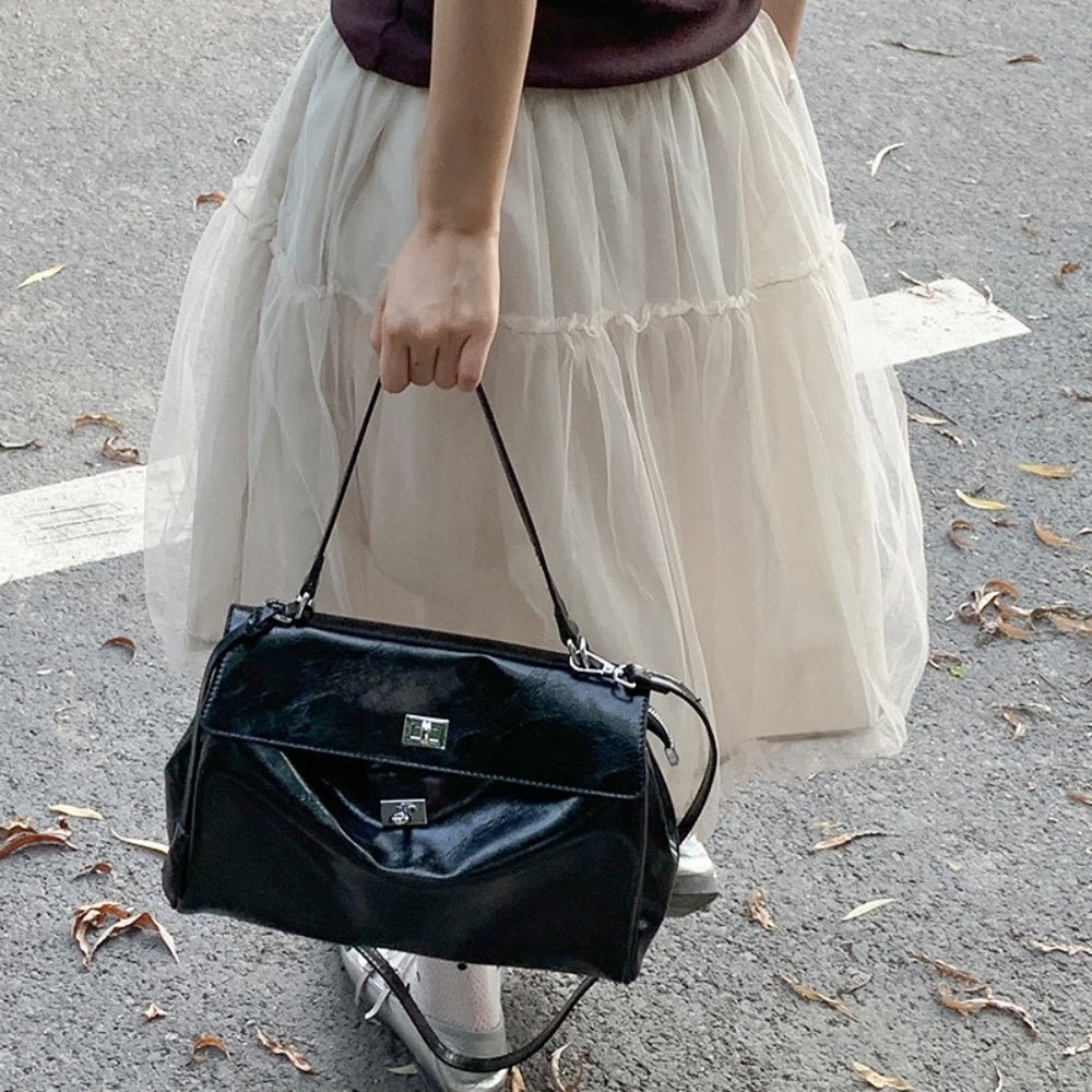 Wターンロックフラップバッグ｜オフィスカジュアル レディース 通販【ミレジェネ】