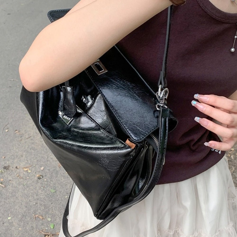 Wターンロックフラップバッグ｜オフィスカジュアル レディース 通販【ミレジェネ】