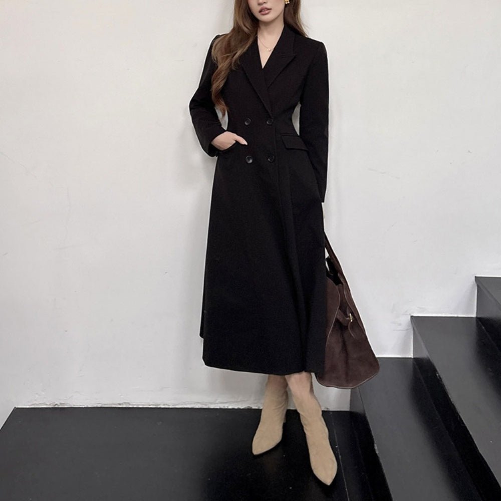 Wボタンロングコート｜オフィスカジュアル レディース 通販【ミレジェネ】