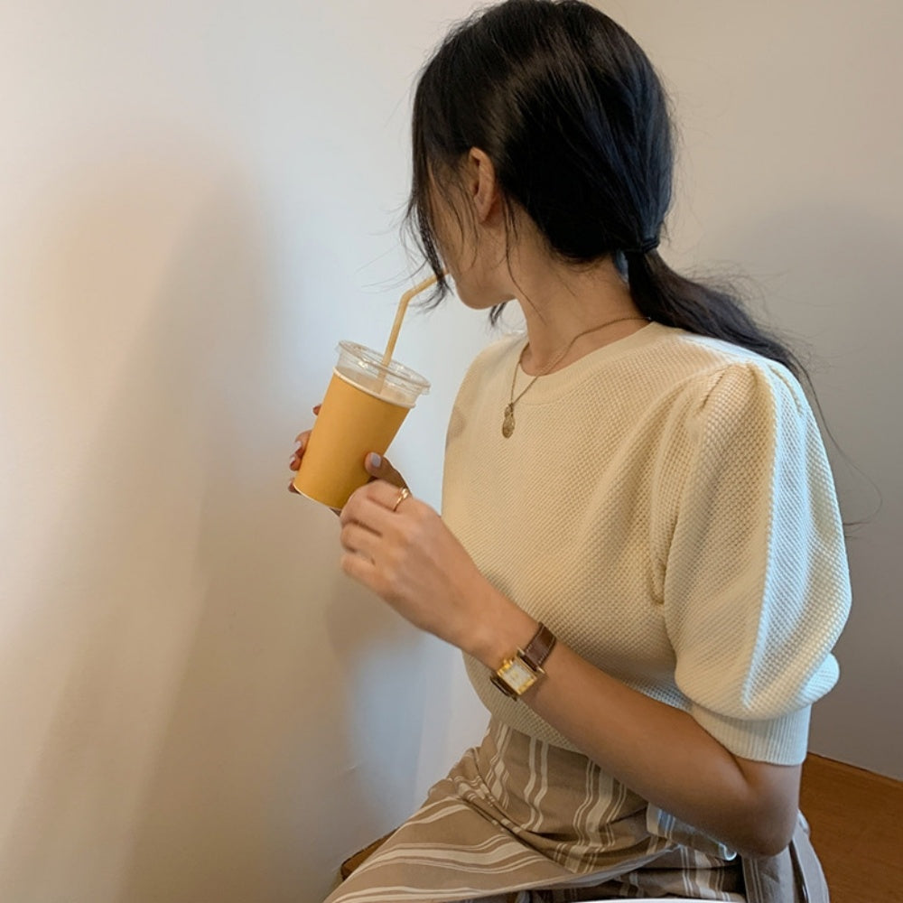 五分袖パフスリーブカットソー - Millennial Generation