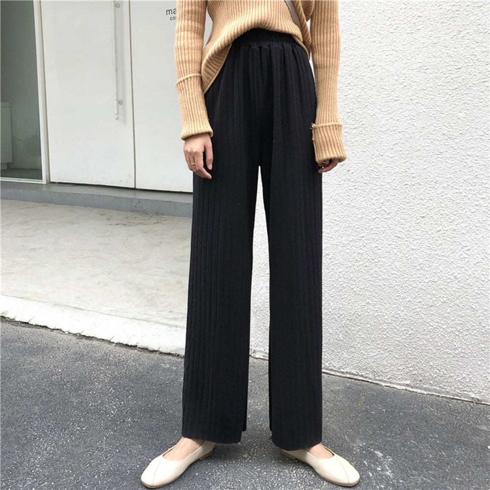 太リブリラックス美脚パンツ